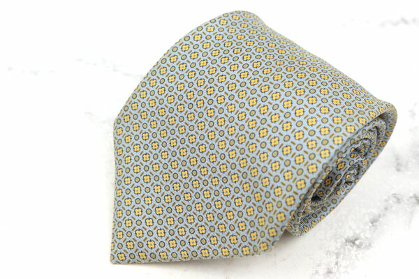 エルメス Hermes 小紋柄 フランス製 シルク 花柄 ブルー シルク ブランド ネクタイ 送料無料 中古 美品 Andapt Com