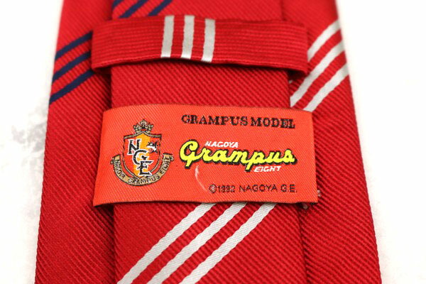 楽天市場 名古屋 グランパス Nagoya Grampus サッカー スポーツ グッズ シルク ストライプ柄 レッド シルク ブランド ネクタイ 送料無料 中古 美品 Barce