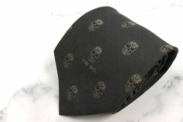 楽天市場 ユニバーサルスタジオジャパン Usj Universal Studios Japan ターミネーター T2 30 グッズ 日本製 シルク キャラクター柄 グレー シルク ブランド ネクタイ 送料無料 中古 良品 Barce