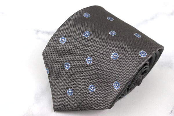 346 ブルックスブラザーズ Brooks Brothers タグ付 米国製 シルク 花柄 グレー シルク ブランド ネクタイ 送料無料 中古 新品未使用 Alittlepeaceofmind Co Uk