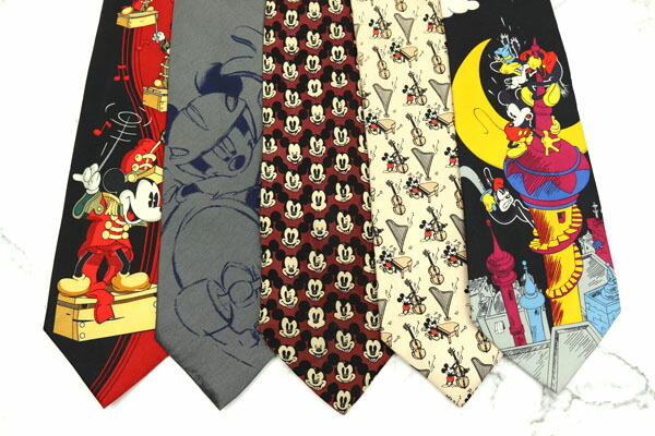 楽天市場 ディズニー Disney キャラクター ミッキー グッズ 5点セット まとめ ブランド ネクタイ 送料無料 中古 美品 Barce