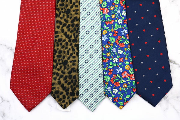 楽天市場 ザラ Zara ドット柄 カモフラ 花柄 ハート柄 5点セット まとめ ブランド ネクタイ 送料無料 中古 美品 Barce