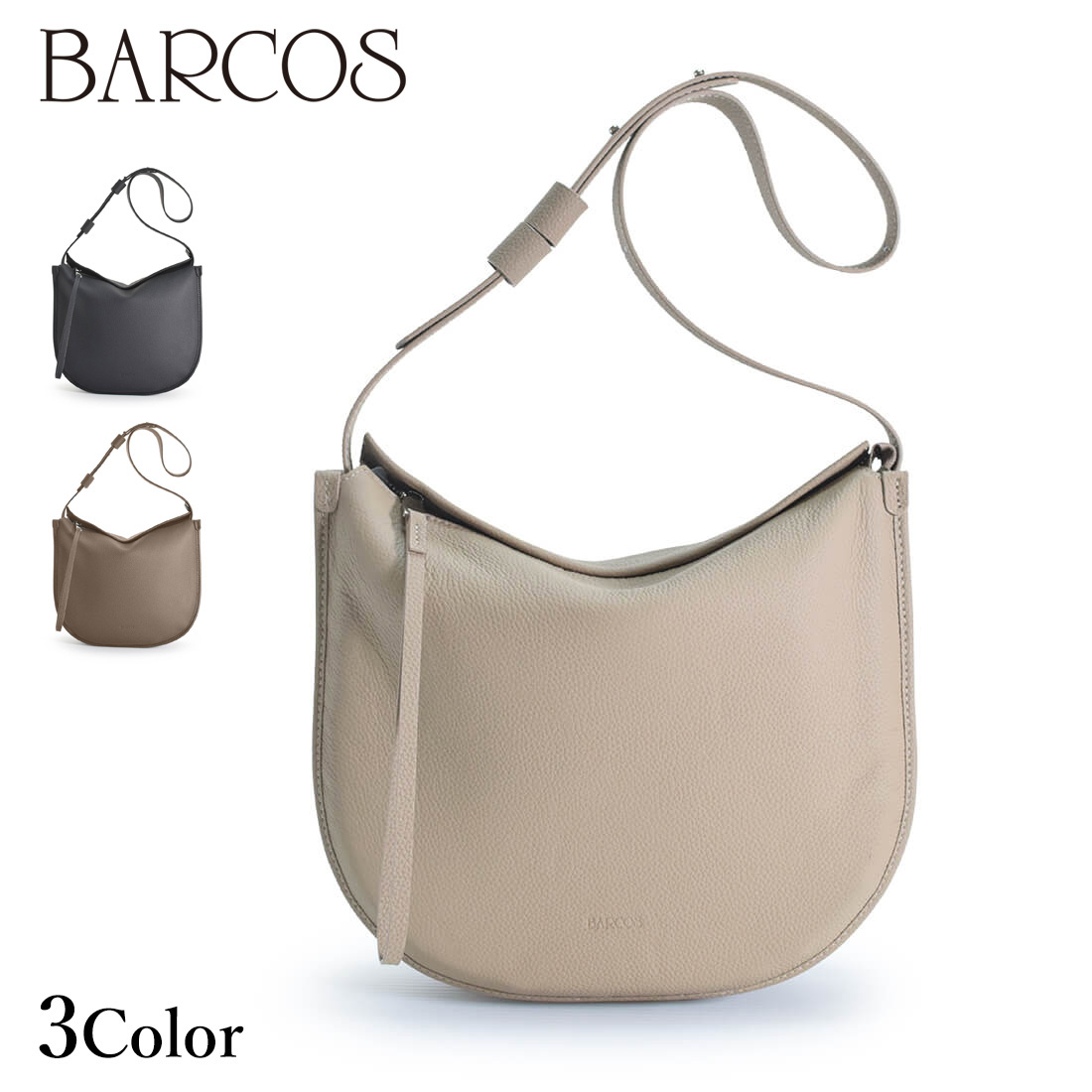 BARCOS ベルトデザインシュリンクレザーショルダーバッグ レディース 全3色 ONESIZE バルコス|バルコス公式ショップ店