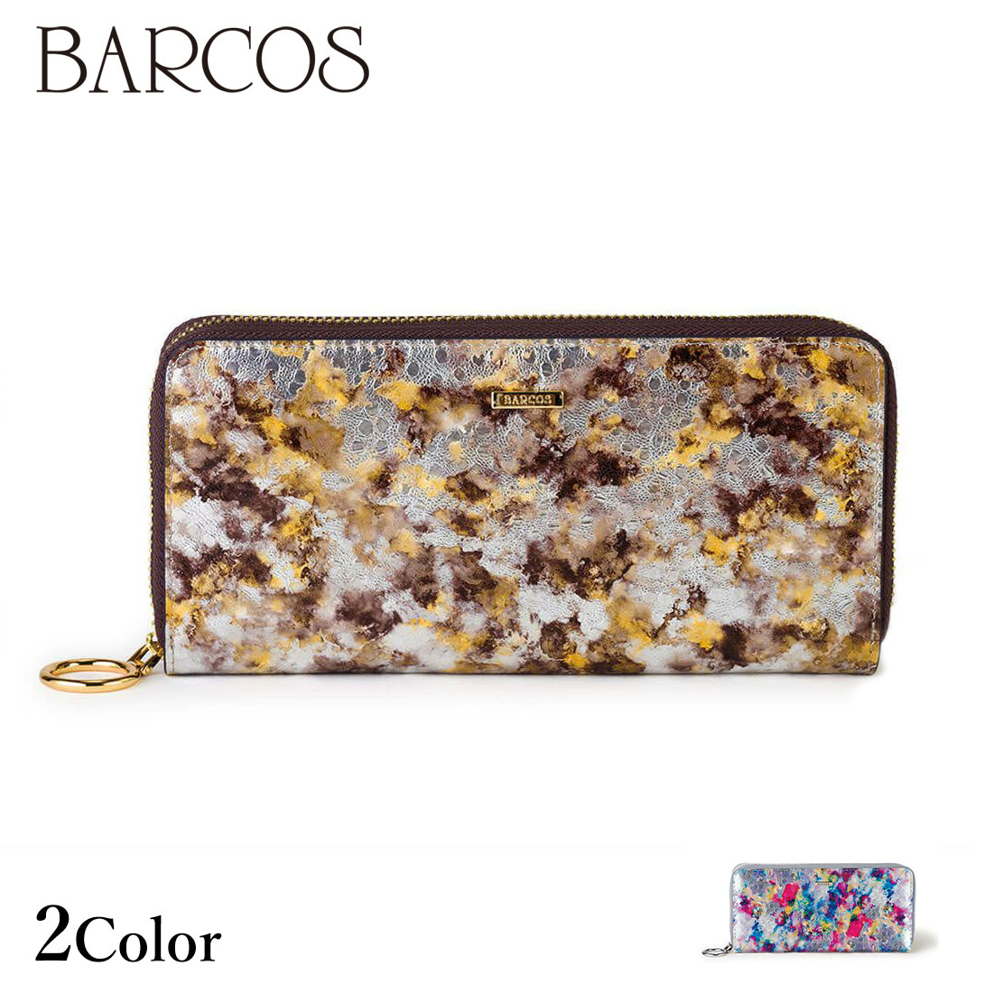 BARCOS ペイントレザーラウンド型長財布 レディース 全2色 ONESIZE バルコス|バルコス公式ショップ店