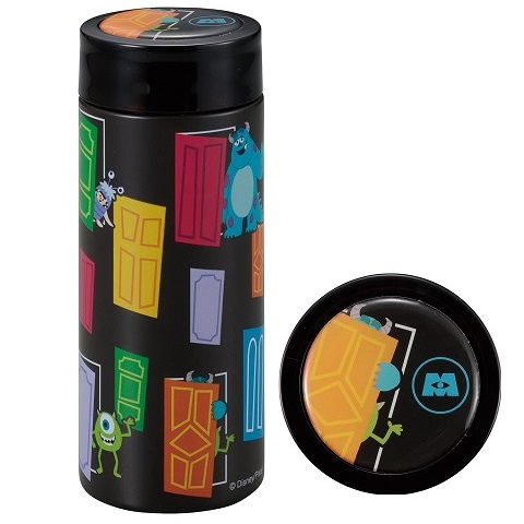 水筒 ディズニー ピクサー 200ml 軽量 スマートパーソナルボトル モンスターズ・インク ドア MA-2311 ステンレス ボトル 真空二重 保温 保冷 おしゃれ かわいい 軽い 直飲み ミニ ボトル コンパクト パール金属画像