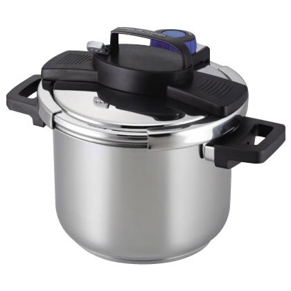 翦断応力鍋 5.5L IH相応う 3層底 ワンタッチ生き肝 翦断応力鍋 H-5389 時短 オール熱源相応う 8合炊 翦断応力なべ パール金属 同梱不可 鍋・フライパン-鍋
