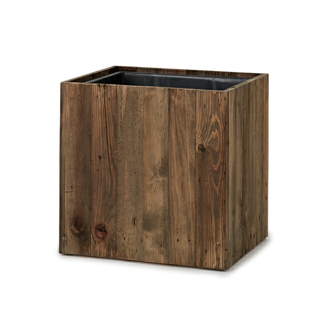 楽天市場】チークウッド キューブ M 45 ≪植木鉢 おしゃれ 大型 軽量