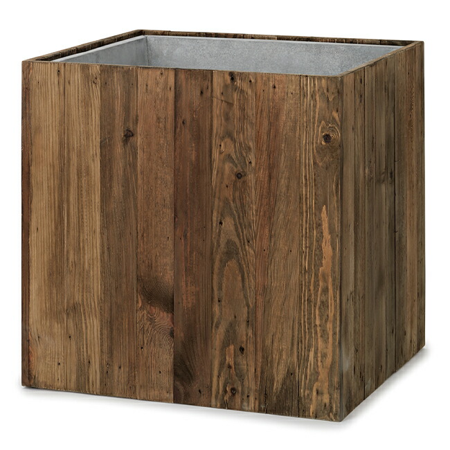 楽天市場】チークウッド キューブ M 45 ≪植木鉢 おしゃれ 大型 軽量