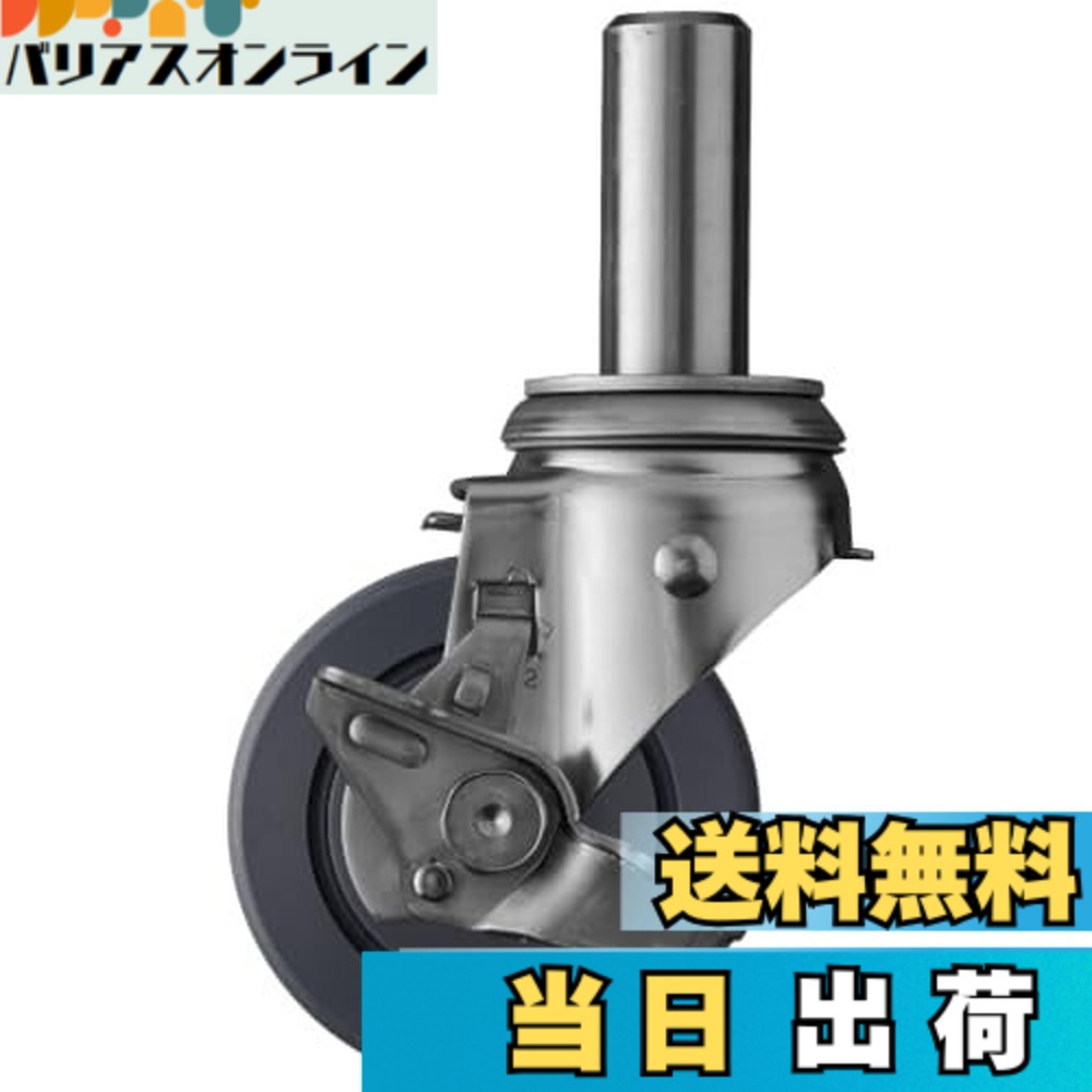 【送料無料】ハンマーキャスター(Hammer Caster) SUS サイドSP付 差込 MCナイロンB車 100mm 313SK-MCB100