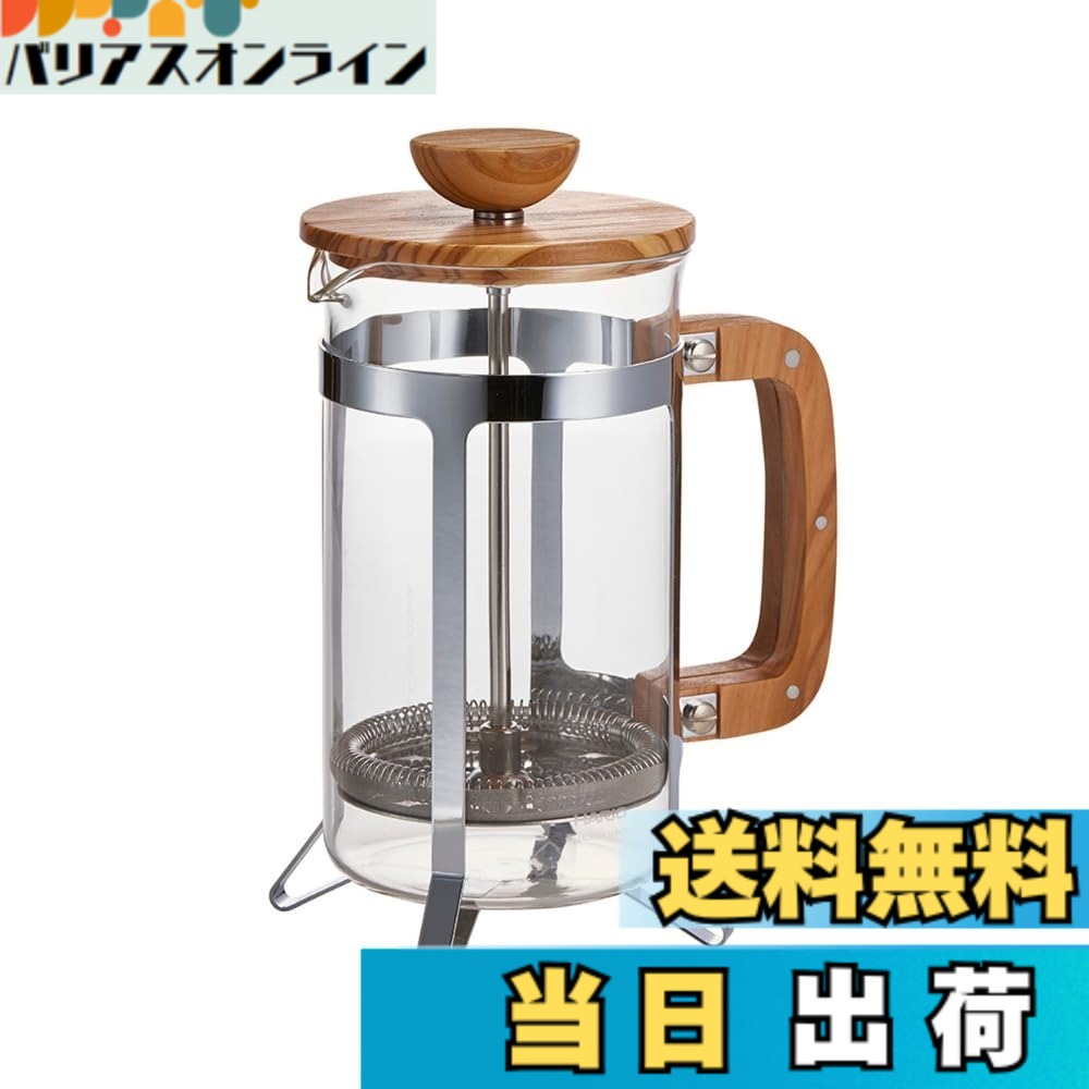 【貨物輸送無料】HARIO 押しつける式 マルチ ティーポット 色：白木、大きさ：600mL
