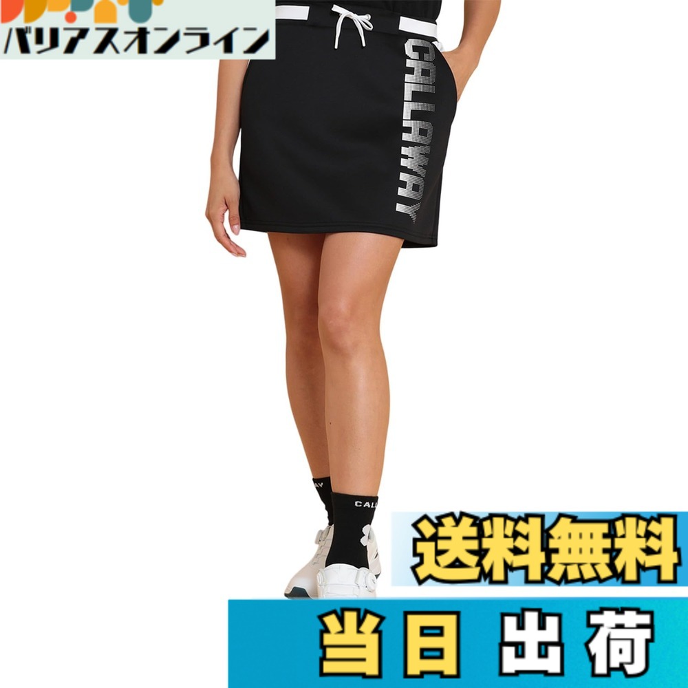 【貨物輸送無料】Callaway(キャロウェイ) レディース スコート(エニタイムスウェット) / ゴルフ / C24228205レディース 色：1010_黒いこと、大きさ：L
