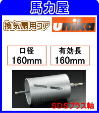ユニカ(ｕｎｉｋａ) 換気扇用コア 160mm ＳＤＳプラス軸 ＦＡＮタイプ [BZ-FAN160SＤ]