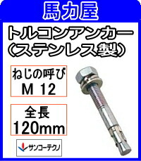 サンコーテクノ トルコンアンカー STCW-1212【25本入】 (ステンレス製)