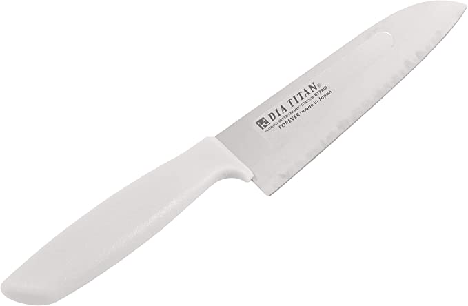 【送料無料】日本製 FOREVER フォーエバー ダイアチタン包丁(溝付き) 刃渡り：160mm TW-16H ダイアモンドカット DIA TITAN 世界最高級包丁 DIAMOND TITANIMU KNIVES