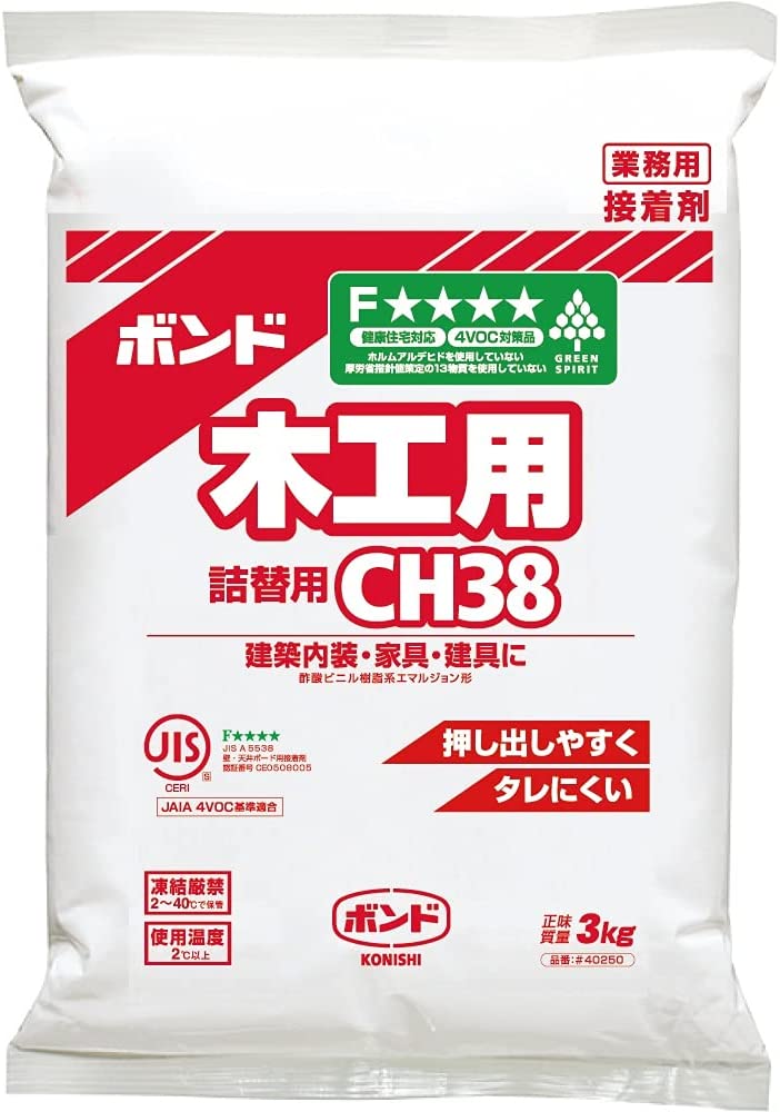 楽天市場】コニシ ボンド 木工用ボンド 詰め替え用 ＣＨ３８ 3kg（ポリ