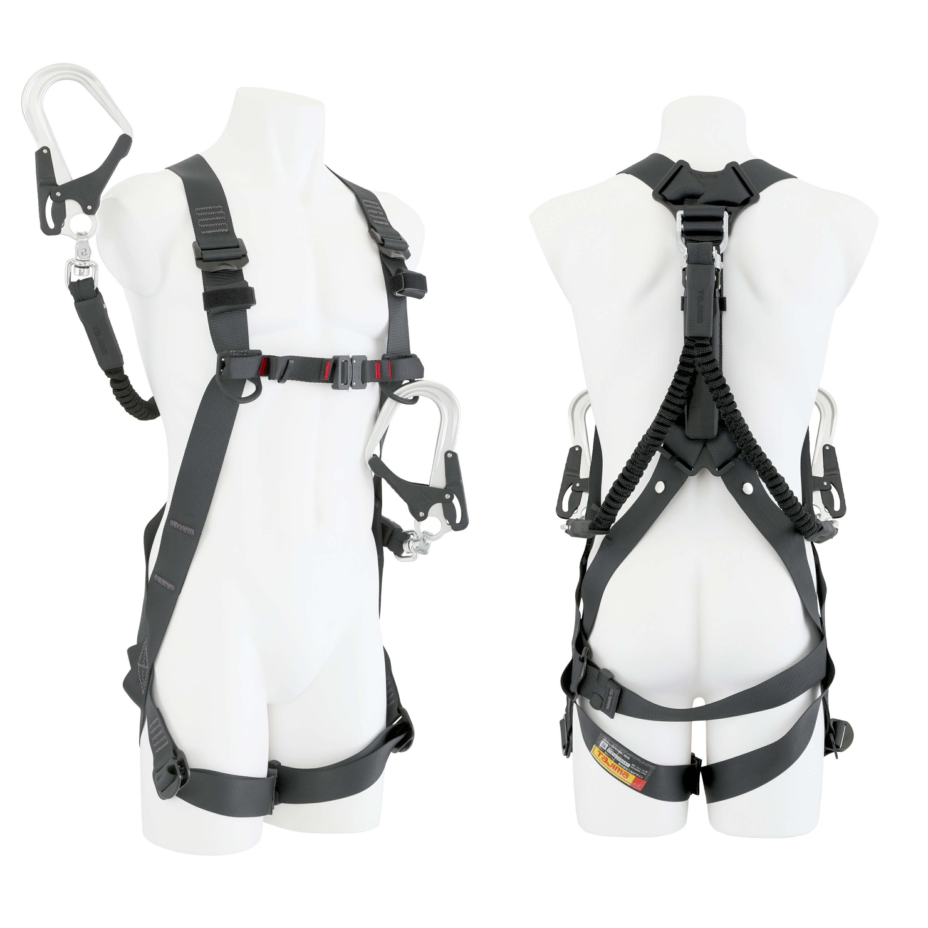 TJM絵図面 / タジマ TAJIMA 【SEG】フルハーネス型 馬具2点仕かける 蛇腹式 馬具GS 蛇腹L8ダブル仕かける L大いさ(身の長：175～185珊)  A1GSLJR-WL8BK 墜ちる取り締まり用物の具 安全・保護用品-安全帯-花・ガーデン・DIY