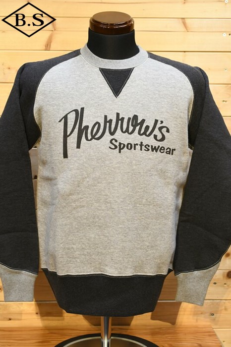 楽天市場】フェローズ Pherrow's 長袖 裏起毛 スウェット ひび割れ