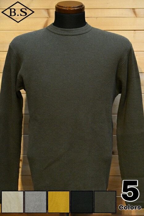 クッシュマン CUSHMAN ロンT 26361 BIG WAFFLE LONG SLEEVE TEE ビッグワッフル サーマル