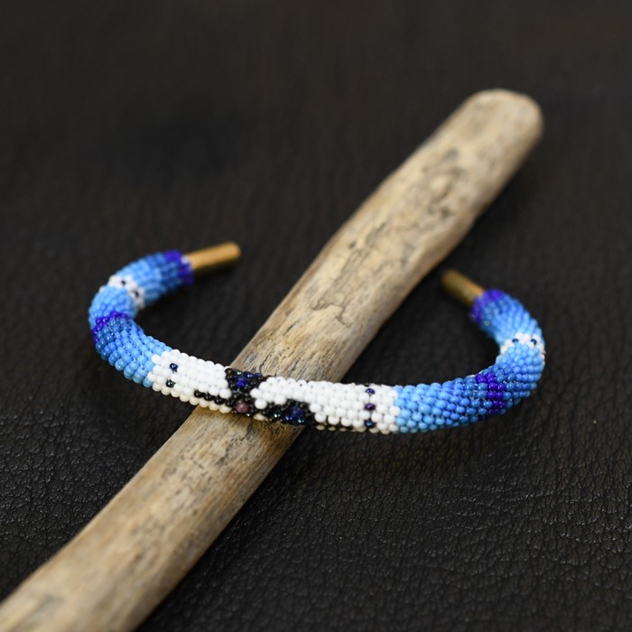 バッファロートラックス バングル Buffalo Tracks Beads Bungle ビーズ バングル blue