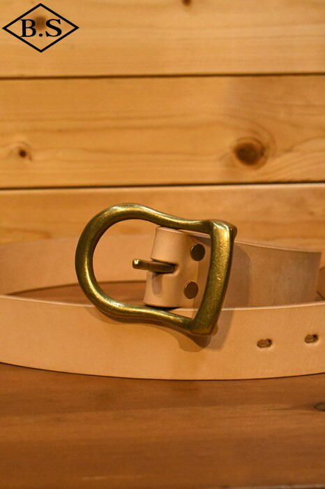 【期間限定ポイント5倍】ビッグジョン BIG JOHN ベルト VBLT02 5mm Leather Belt ナチュラル|BarnStormer3号店
