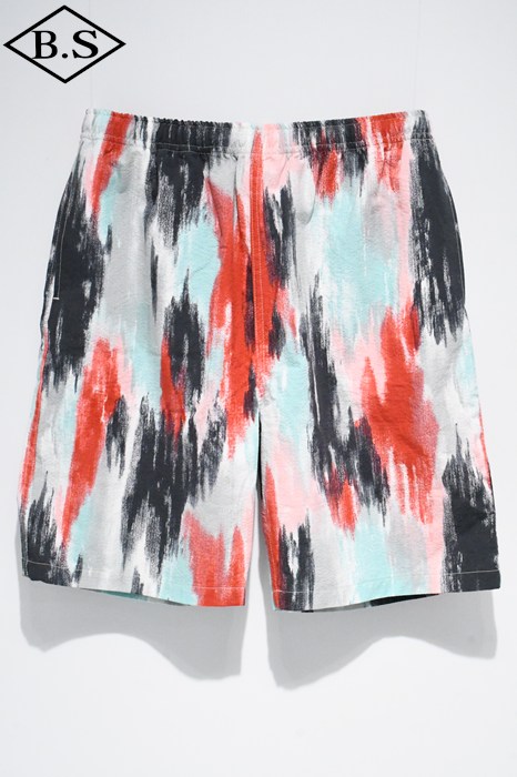 【期間限定ポイント5倍】アトラクションズ Attractions 短パン Lot.881 Multi Paint Seersucker Shorts Red×Sax