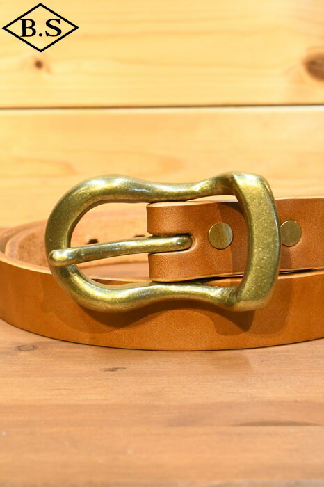 【期間限定ポイント5倍】ビッグジョン BIG JOHN ベルト VBLT04 5ミリ厚 細巾 姫路レザー HIMEJI LEATHER ORIGINAL NARROW BELT キャメル 9,317円