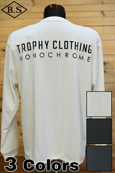 【期間限定ポイント5倍】トロフィークロージング TROPHY CLOTHING 長袖Tシャツ TR23AW-201 "MONOCHROME"LOGO POCKET L/S TEE｜BarnStormer3号店