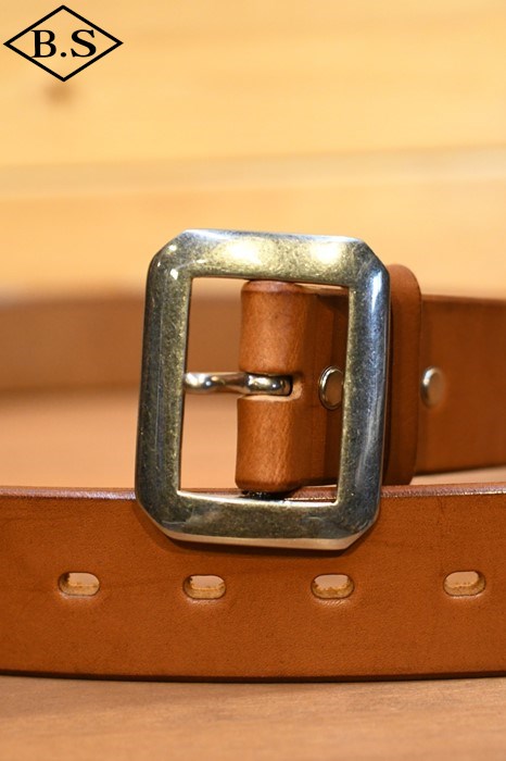 RAINMAKER KYOTO レインメーカー　レザーベルト　クロコ型押し ROLLER BUCKLE BELT/BROWN – RAINMAKER KYOTO