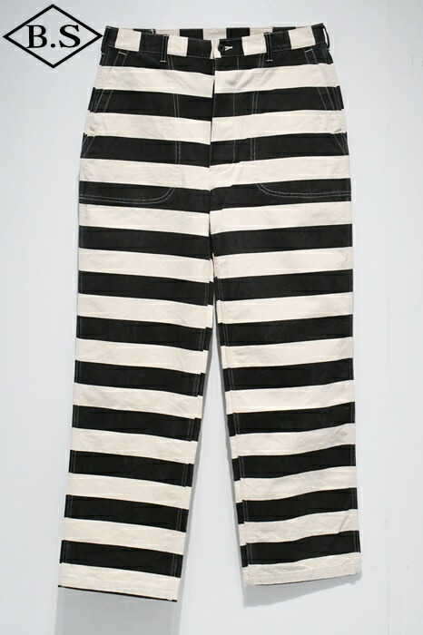 【期間限定ポイント5倍】クッシュマン CUSHMAN マットソンズ MATTSONS パンツ 62210 Border Denim Trousers M-44 style 白星ボーダー