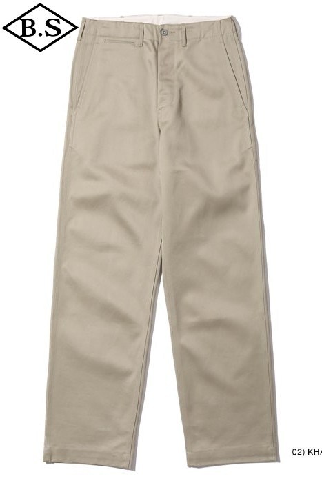 【継続期間制限事項尖んがり5倍】バズリクソンズ BUZZ RICKSON’S ズボン下 M43036 EARLY MILITARY CHINOS 1942 MODEL ノンウォッシュ カーキ
