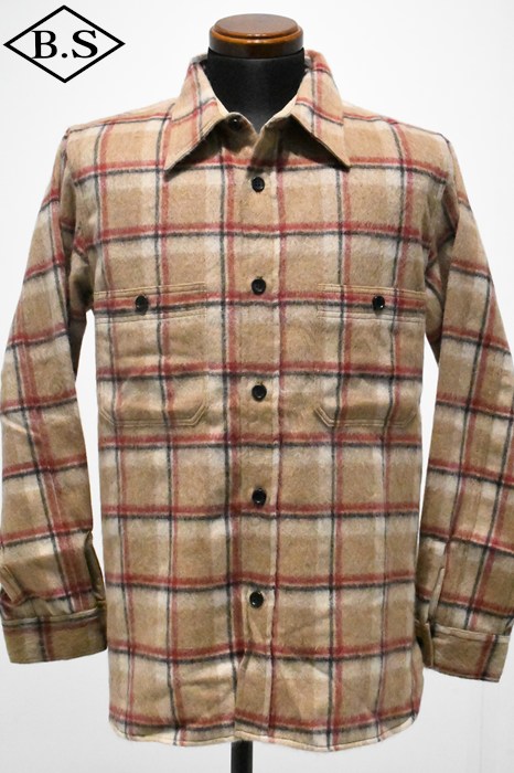 【期間限定ポイント5倍】フルカウント FULLCOUNT 長袖シャツ4096 Wool Shaggy Check Work Shirt
