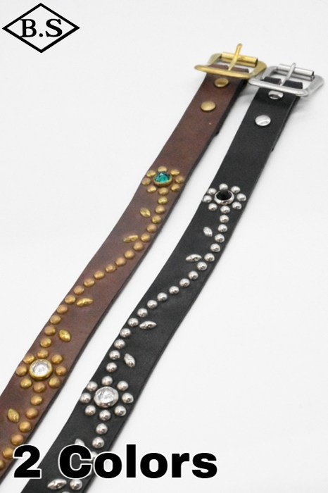 コリンボ COLIMBO ベルト ZA-0703 JEWEL STUDDED LEATHER BELT 27mm \