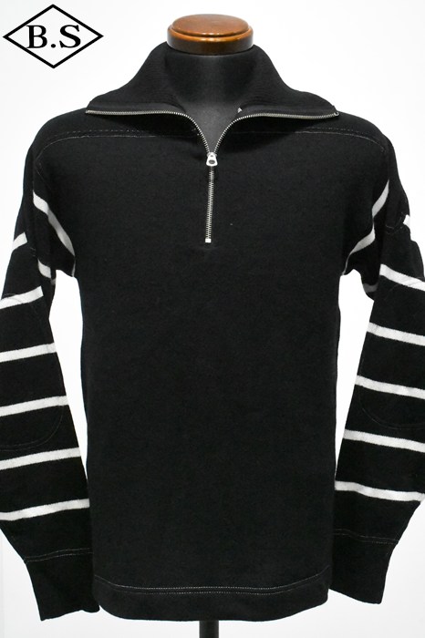 アトラクションズ Attractions セーター Lot.582 BS Turtle Zip Sweater -Black-