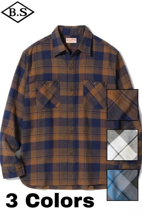 【継続期間制限事項尖んがり5倍】シュガーケーン SUGAR CANE 長袖ティーシャツ Lot No. SC29558 / TWILL CHECK WORK SHIRT