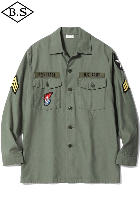 【期間限定ポイント5倍】バズリクソンズ 長袖シャツ BUZZ RICKSON’S Lot No. BR29586 / SHIRT MAN'S COTTON SATEEN OLIVE GREEN SHADE107 “DEMILITARIZED ZONE”|BarnStormer3号店