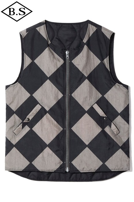 【継続期間押さえる尖んがり5倍】バズリクソンズ  BUZZ RICKSON’S 限りない  Lot No. BR15811 / WILLIAM GIBSON COLLECTION BLACK LINE CREWMAN VEST (MOD.) REVERSIBLE  GRAY×BLACK