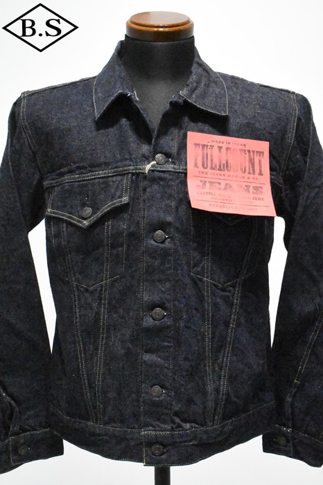 フルカウント FULLCOUNT Gジャン 2101W  Type3 Denim Jacket 13.7oz (One Wash) サード インディゴ ワンウォッシュ