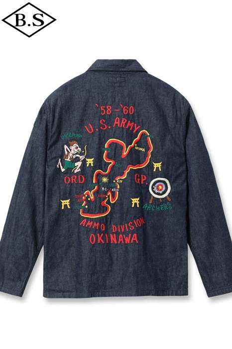 【継続期間制限事項尖んがり5倍】仕立て屋オリエント TAILOR TOYO べトジャン TT15881 Late 1950s Style Blue Denim Okinawa Jumper “CHIBANA ARCHER\u0027S”  NAVY メンズファッション-コート・ジャケット
