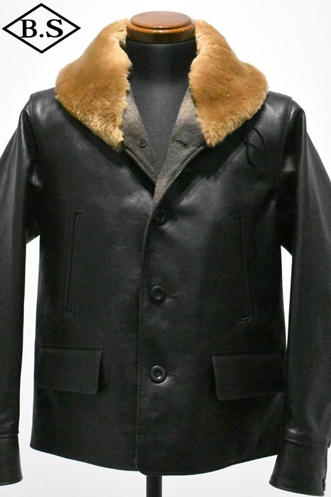 【期間限定ポイント5倍】ダッパーズ Dapper&rsquo;s レザージャケット LOT1821 30&rsquo;s Style Shawl Collar Single Breasted Leather Coat｜BarnStormer3号店