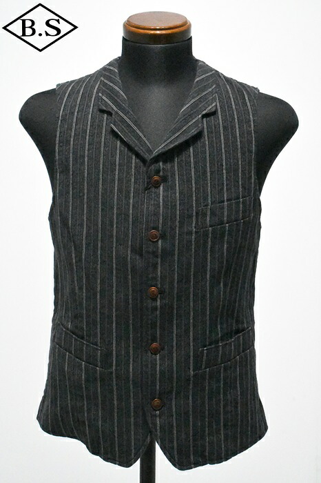 【継続期間制限事項尖んがり5倍】プリクエル PREQUEL より良い J1011Tradition Reborn Gilet トラディションリボーンジレ  Stripe