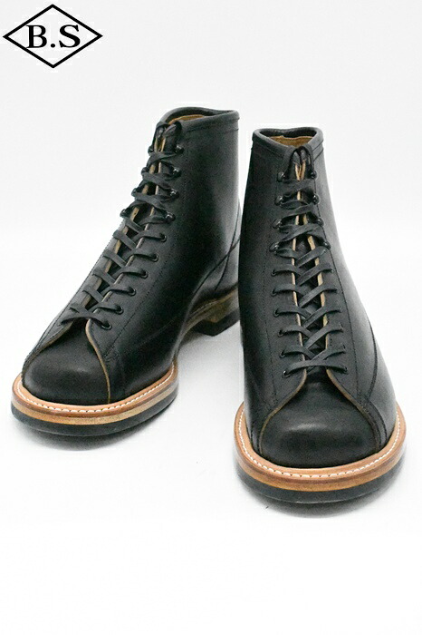 【継続期間制限事項尖んがり5倍】ダッパーズ Dapper\u0027s ブーツ LOT1152 Classical Lineman Boots R.BLACK（Brown Base/Horse Butt）