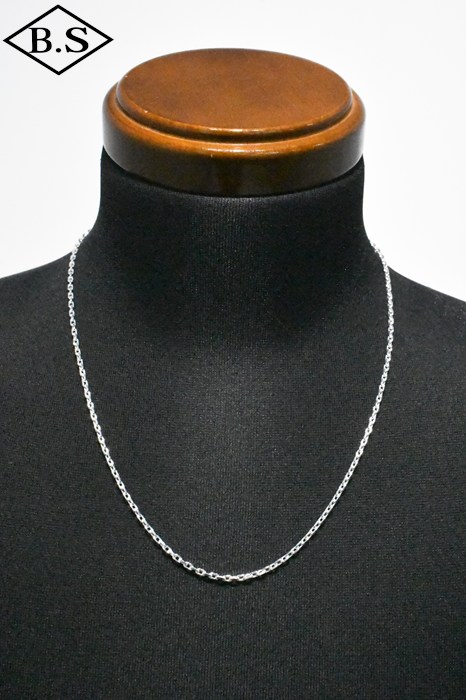 北米インディアン宝飾品 INDIAN JEWELRY 小物 首飾り CL80/2C-55 幅2.2粍 あずき2面撥ねのけるチェーン店 線径0.8粍 55珊