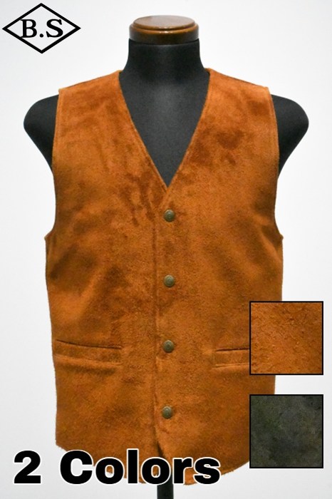 ワイツーレザー Y’2 LEATHER なめし革より良い TV-02  STEER ROUGHOUT ZIP VEST ~ Spring Edition ~