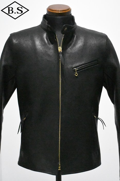 ワイツーレザー Y’2 LEATHER レザージャケット GR-41 GOAT SKIN SINGLE BREASTED MOTORCYCLE JACKET / BLACK|BarnStormer3号店