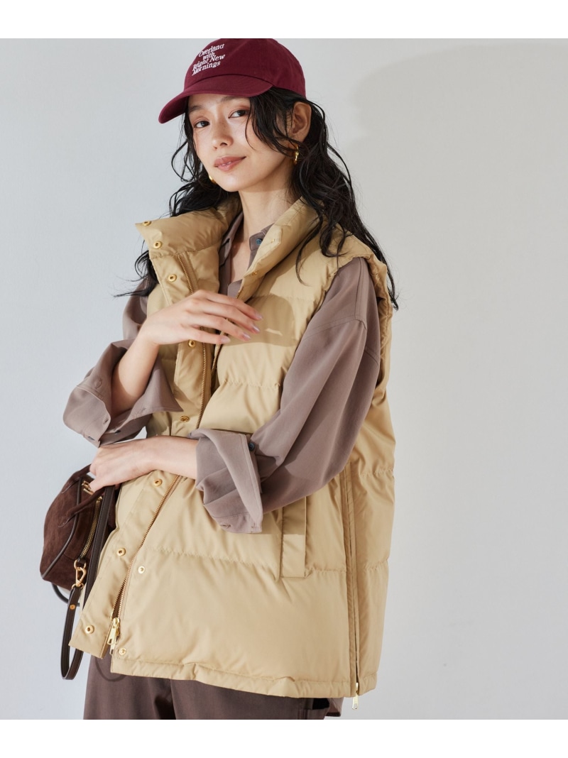 【SALE／60%OFF】サイドZIPダウンベスト＜撥水＞ BARNYARDSTORM バンヤードストーム ジャケット・アウター ダウンジャケット・ダウンベスト ベージュ【RBA_E】【送料無料】[ Fashion]｜BARNYARDSTORM