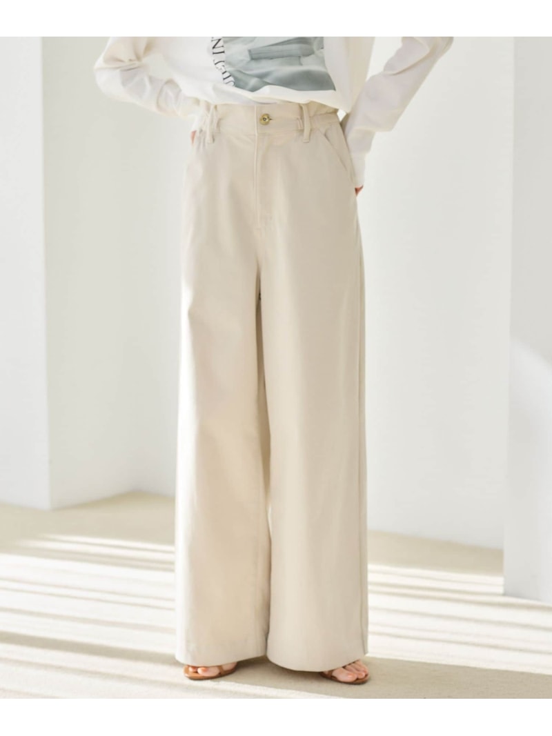 【SALE／20%OFF】バックベルトカットチノパンツ BARNYARDSTORM バンヤードストーム パンツ チノパンツ ブラウン ベージュ【RBA_E】【送料無料】[ Fashion]