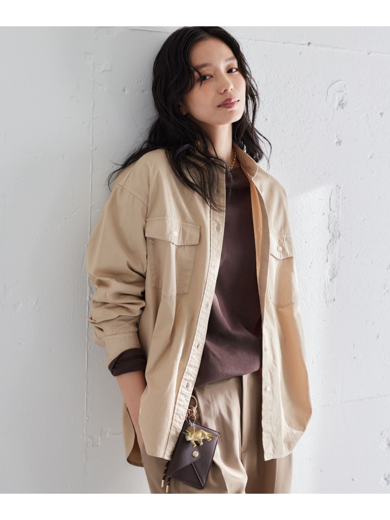 【SALE／30%OFF】ガーメントダイWポケットシャツ / ハンドウォッシャブル BARNYARDSTORM バンヤードストーム トップス シャツ・ブラウス ブルー ベージュ【RBA_E】【送料無料】[ Fashion]｜BARNYARDSTORM