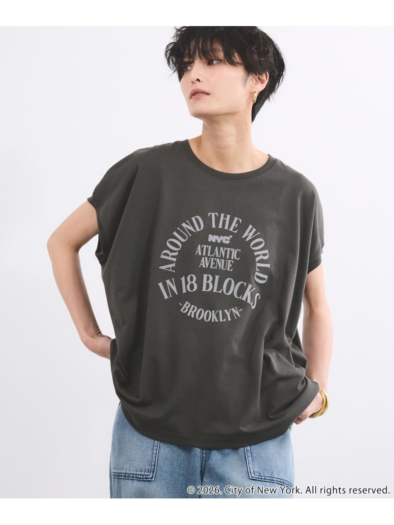 GOOD ROCK SPEED別注 / NYC サークルロゴT BARNYARDSTORM バンヤードストーム トップス カットソー・Tシャツ ベージュ ホワイト ブラック【先行予約】*【送料無料】[ Fashion]