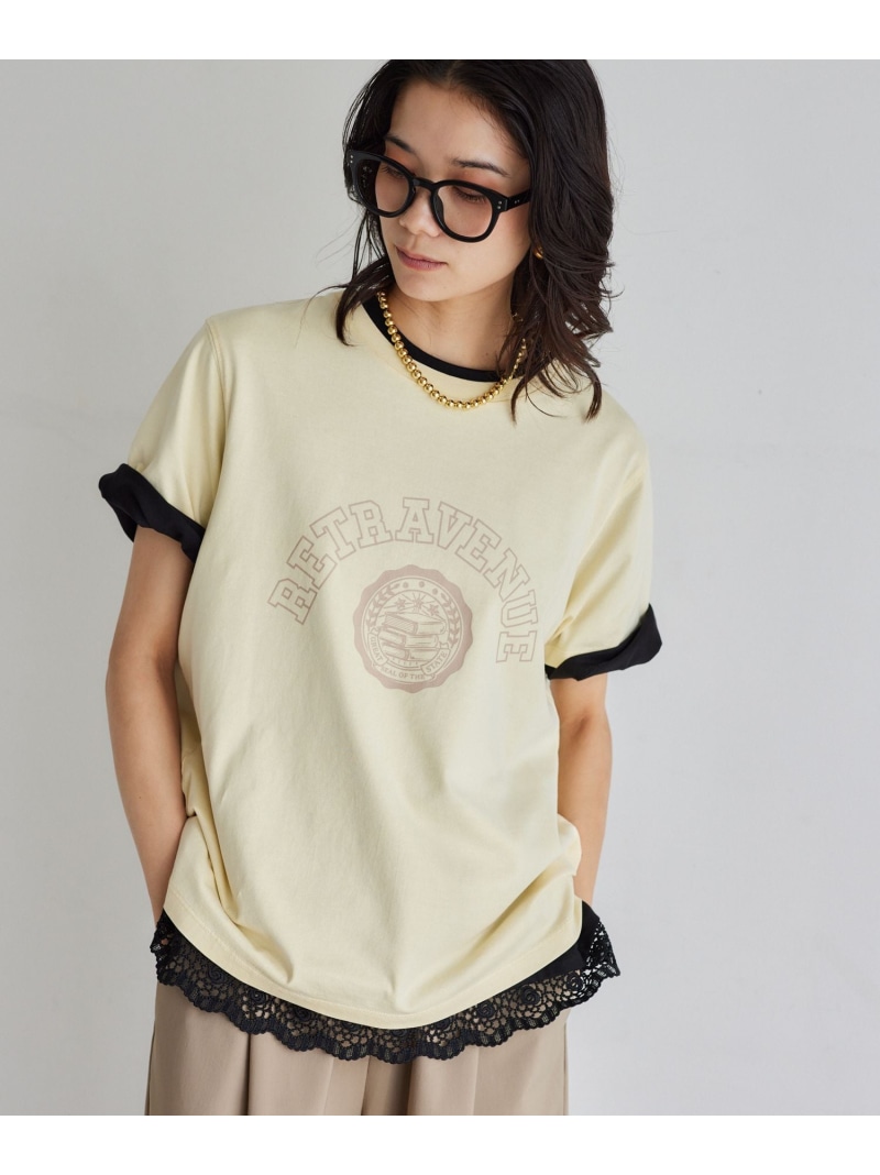 【SALE／30%OFF】ヴィンテージカレッジT BARNYARDSTORM バンヤードストーム トップス カットソー・Tシャツ イエロー【RBA_E】【送料無料】[ Fashion]