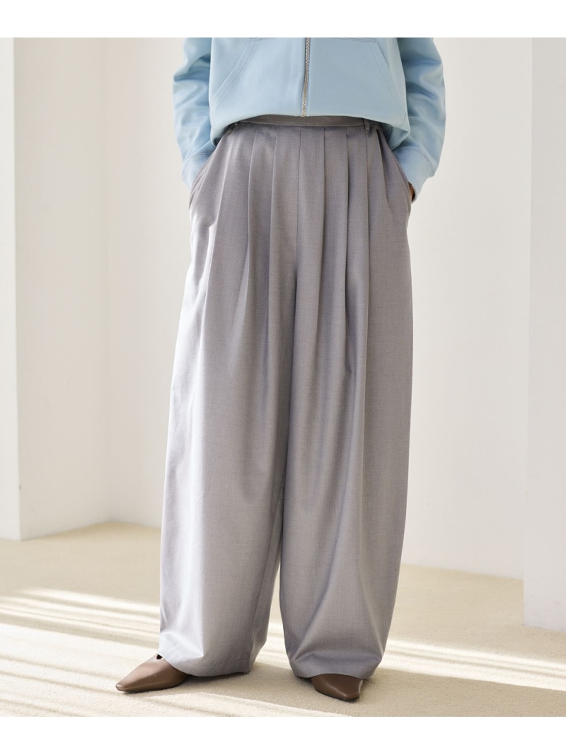 【SALE／40%OFF】ウエストボタンタタックパンツ / ハンドウォッシャブル BARNYARDSTORM バンヤードストーム パンツ その他のパンツ グレー ベージュ【RBA_E】【送料無料】[ Fashion]